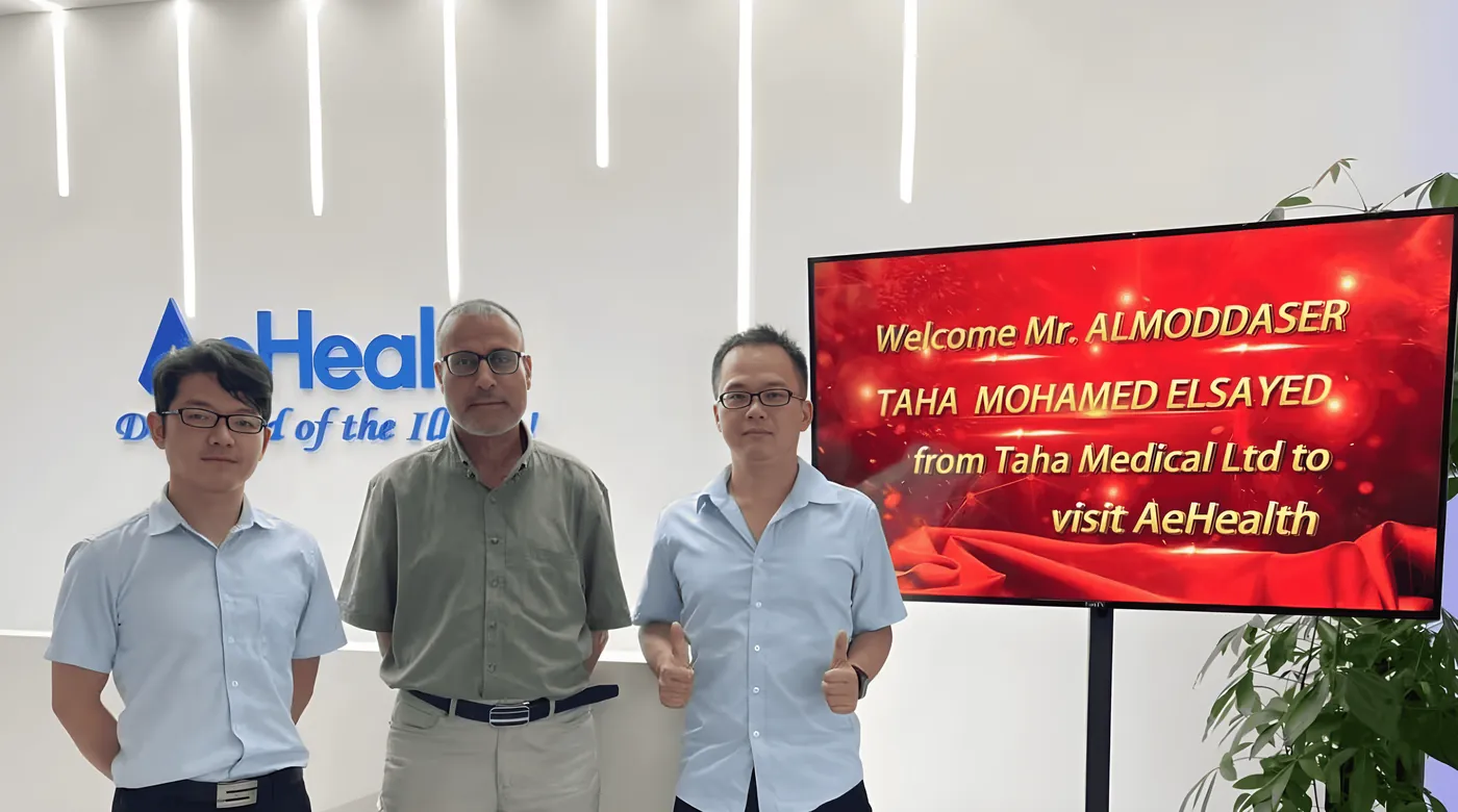Taha Medical's director on a visit to AE-Health